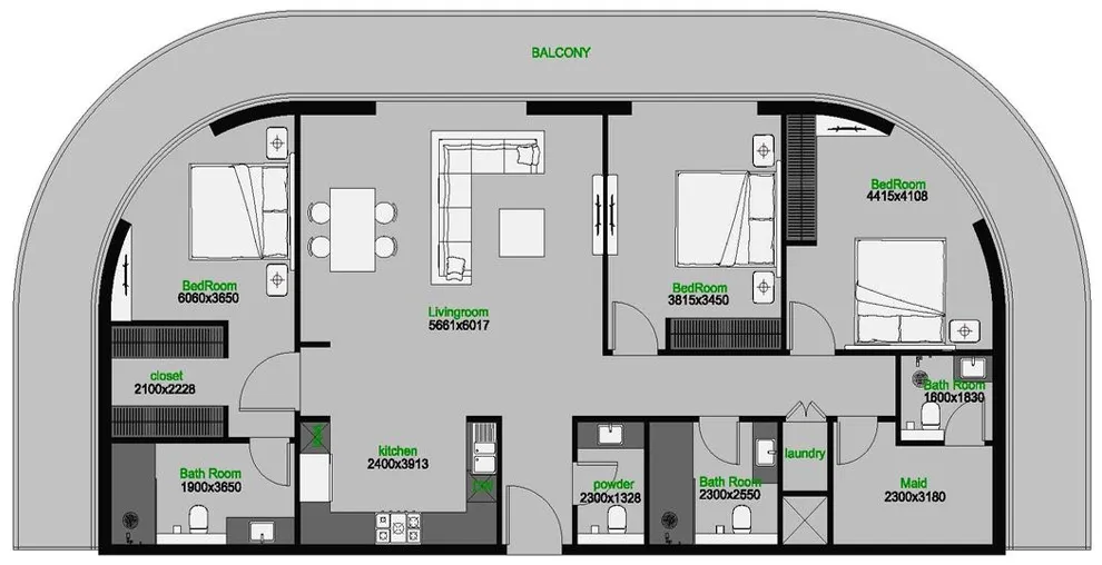 AQUA Properties The Central Downtown floor plan