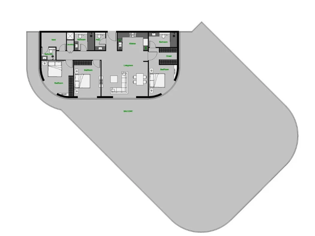 AQUA Properties The Central Downtown floor plan