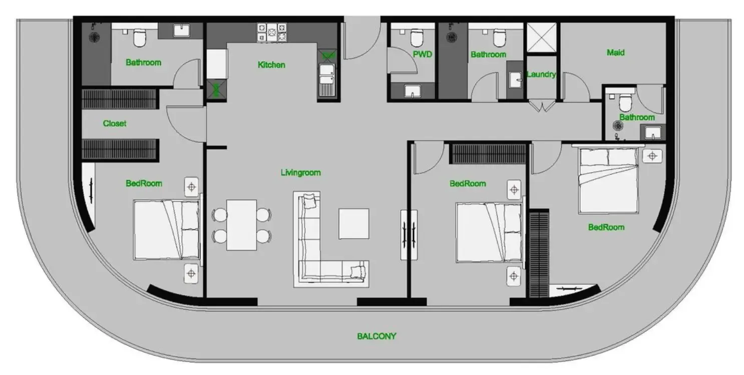 AQUA Properties The Central Downtown floor plan
