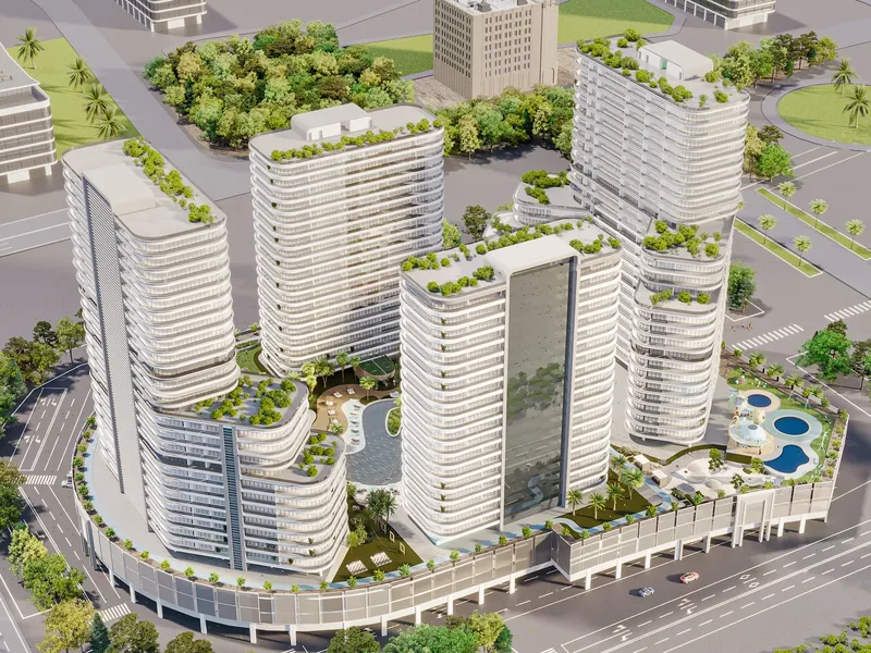 Exterior at The Central Downtown in Arjan Dubai