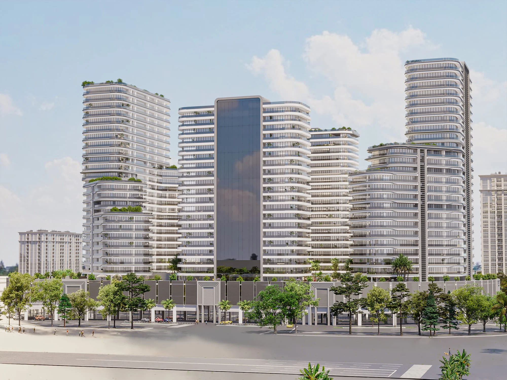 Exterior at The Central Downtown in Arjan Dubai