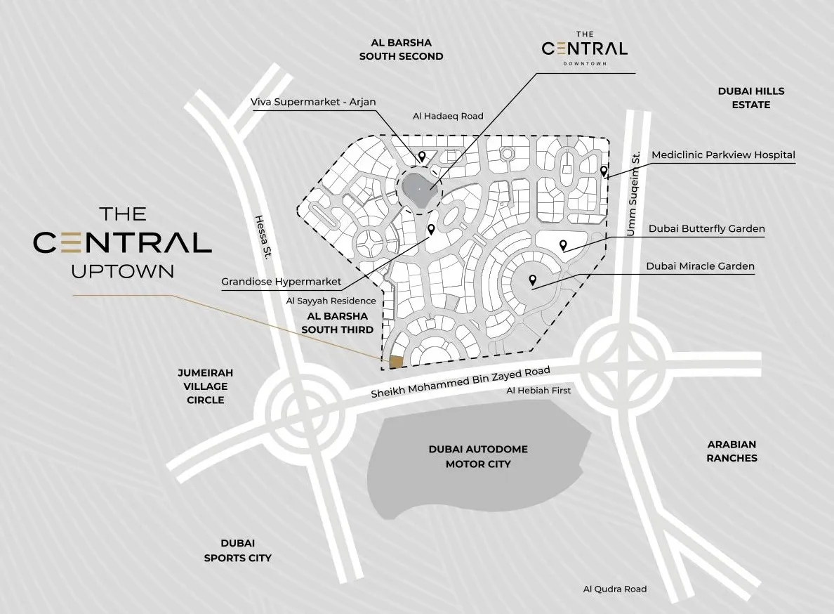 AQUA Properties The Central Uptown master plan