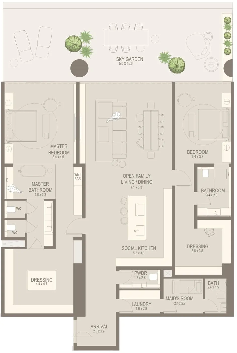 Al Seeb Developers The Chedi Private Residences floor plan
