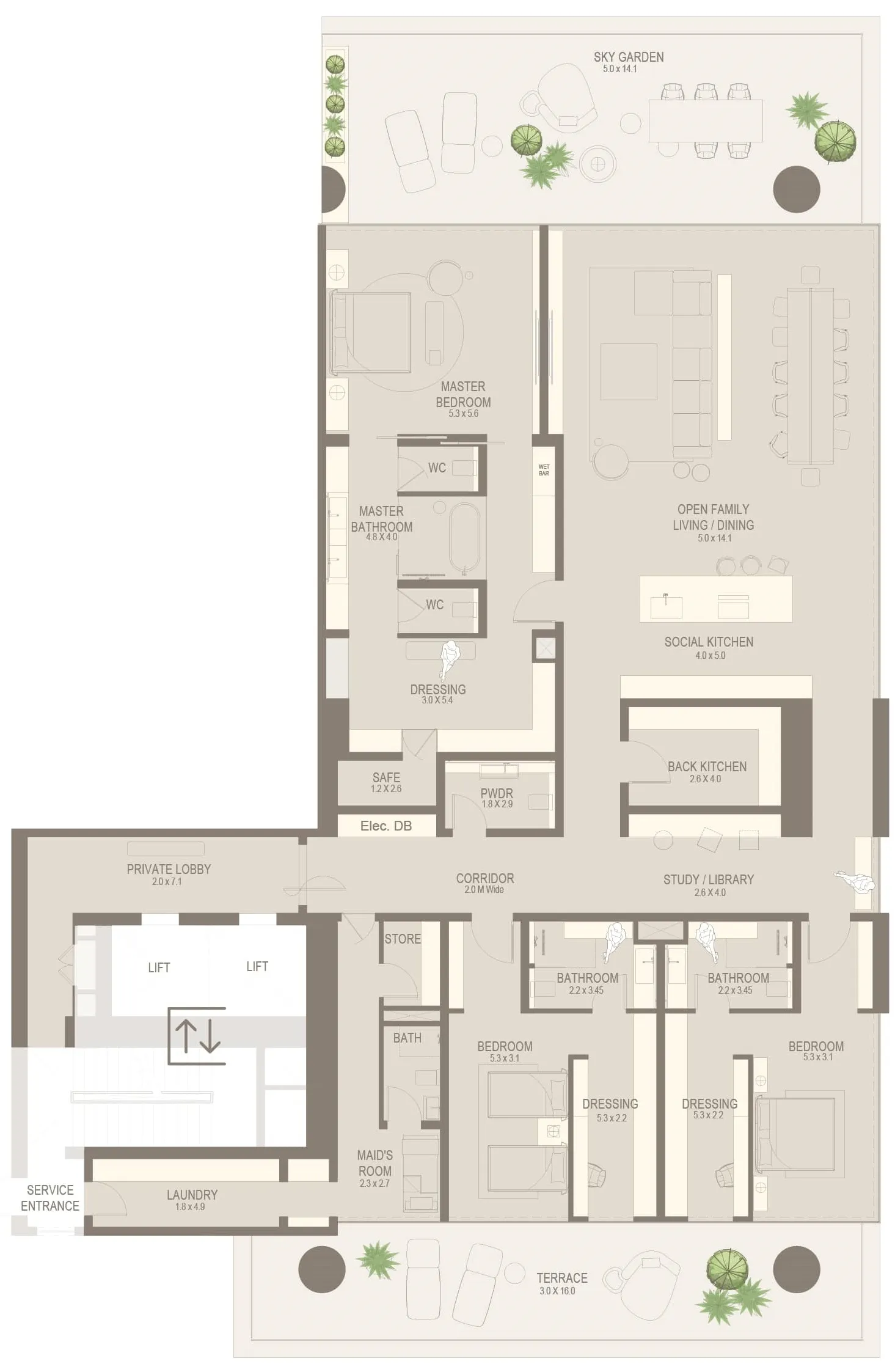 Al Seeb Developers The Chedi Private Residences floor plan
