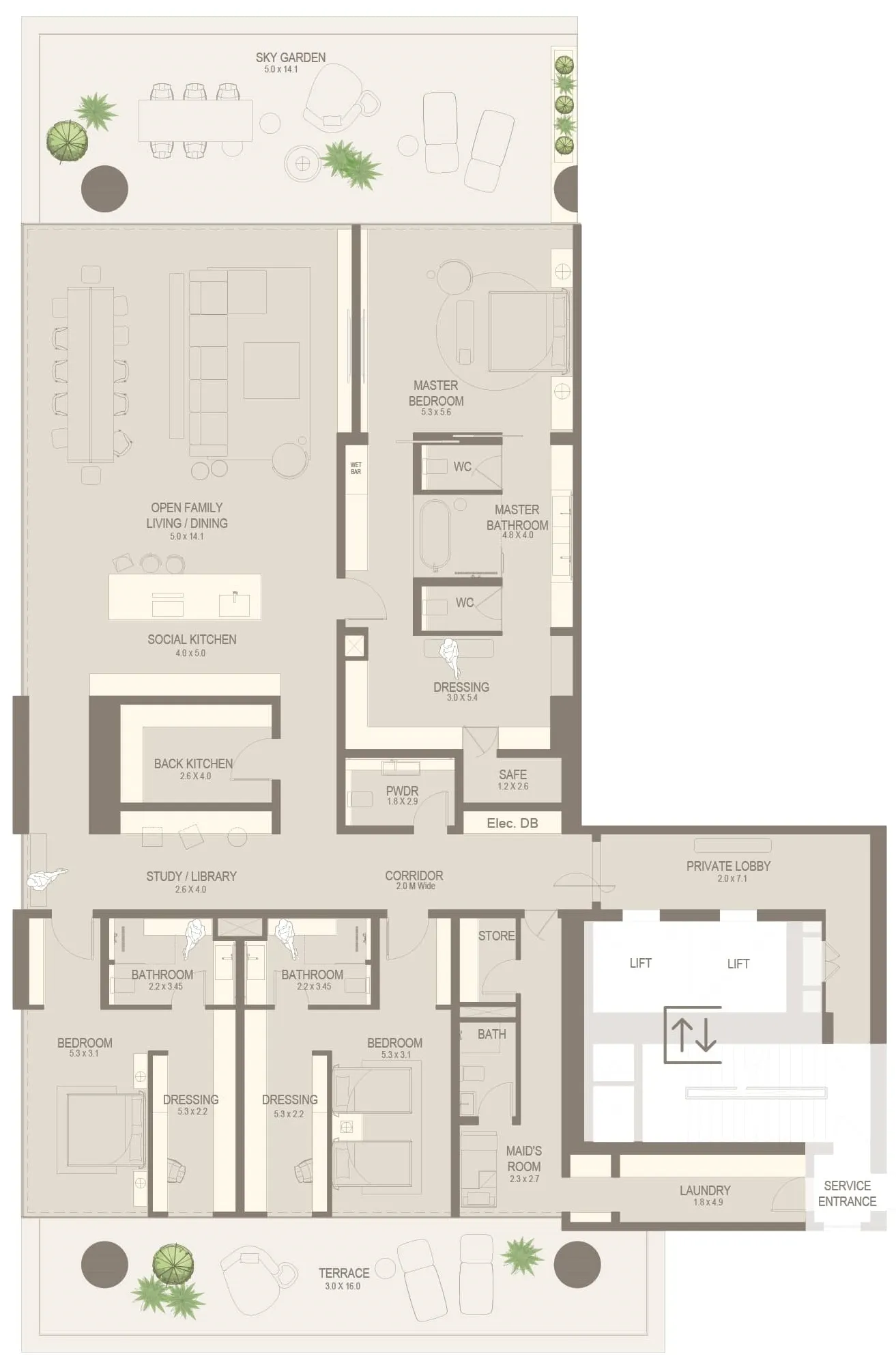 Al Seeb Developers The Chedi Private Residences floor plan