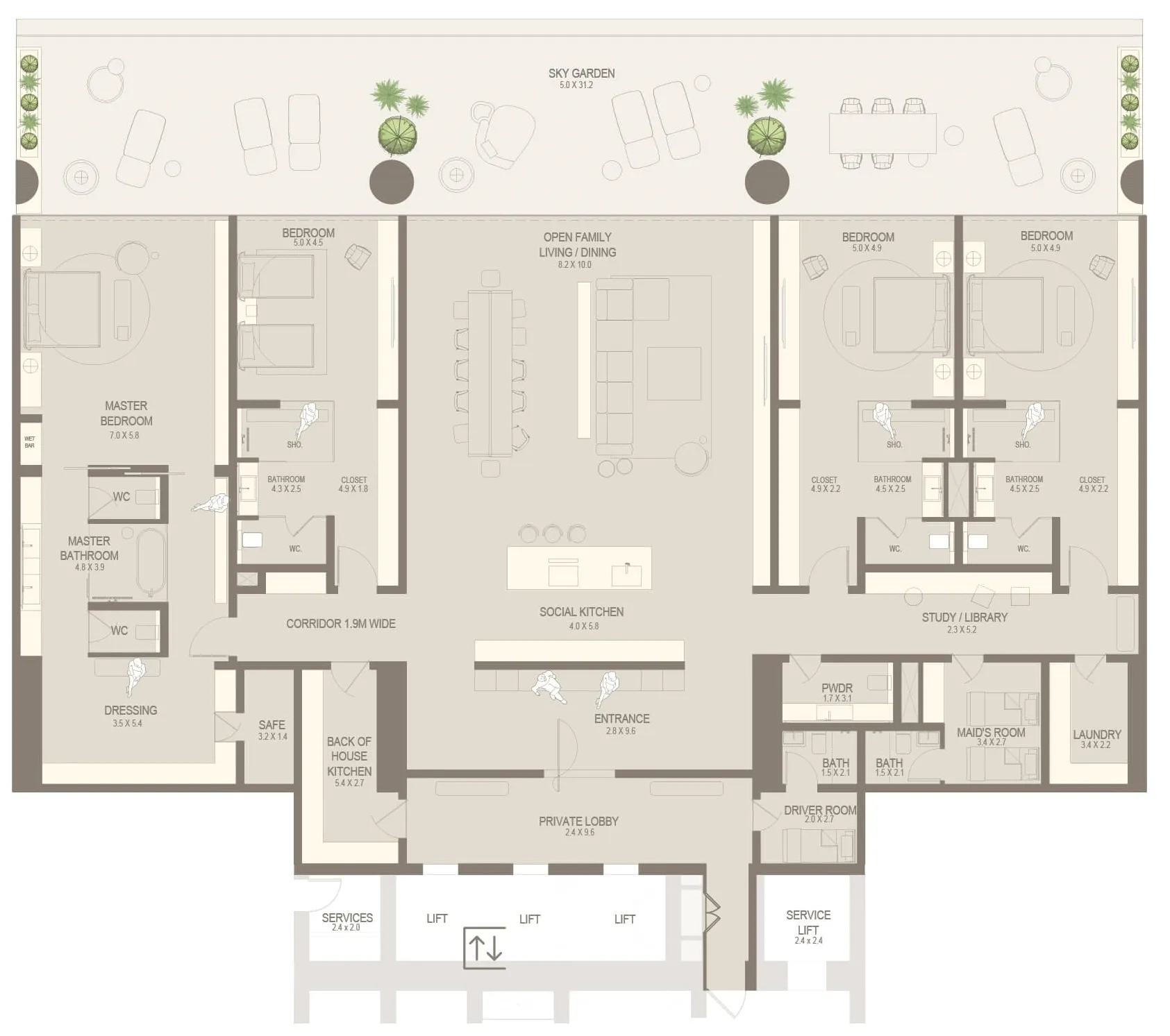 Al Seeb Developers The Chedi Private Residences floor plan