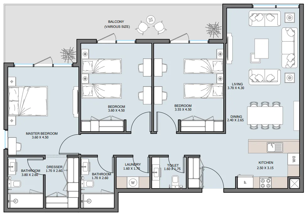 Reportage Properties The District floor plan