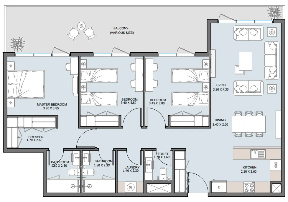 Reportage Properties The District floor plan