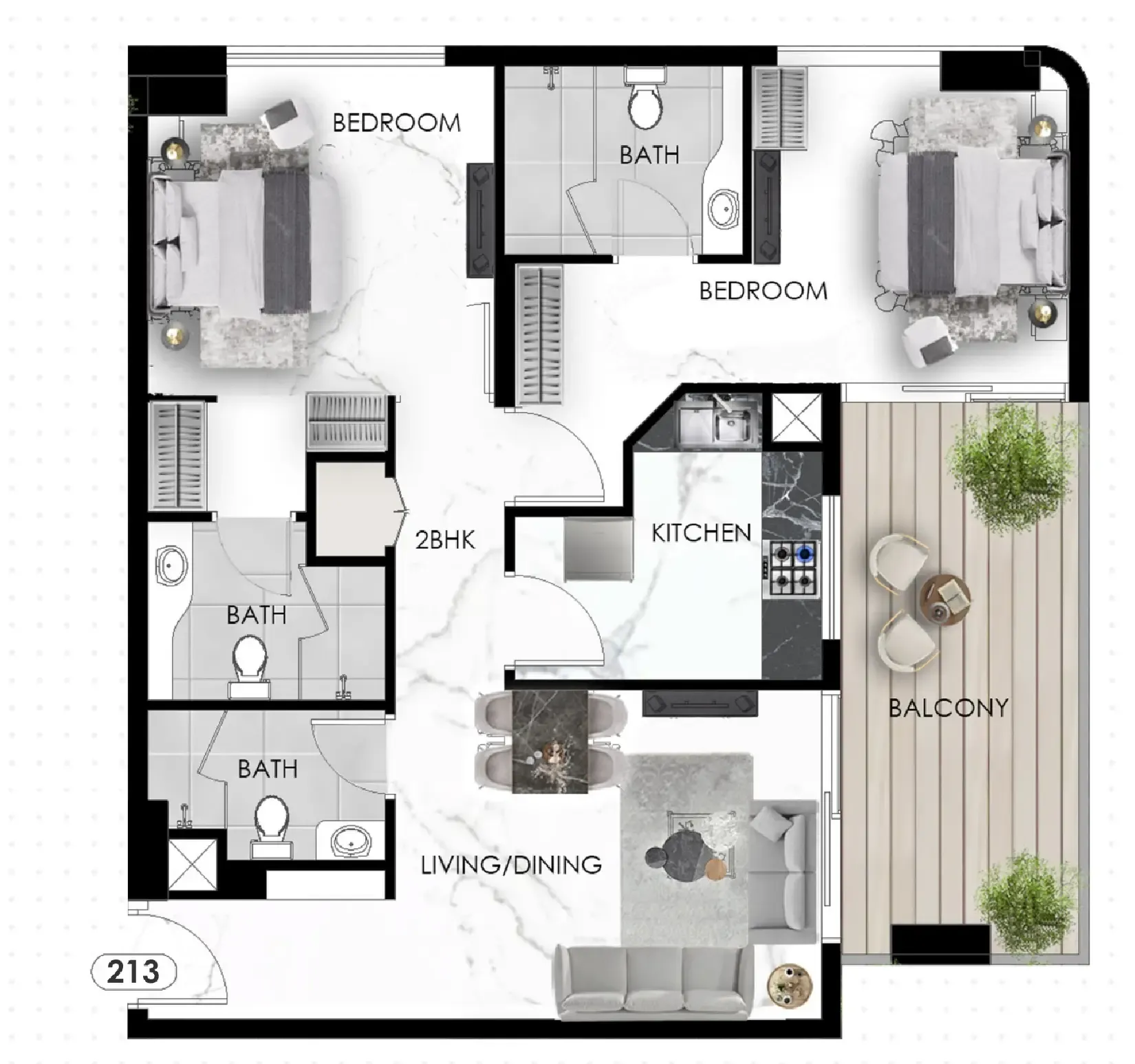 OKSA Developer The Eighty Three floor plan
