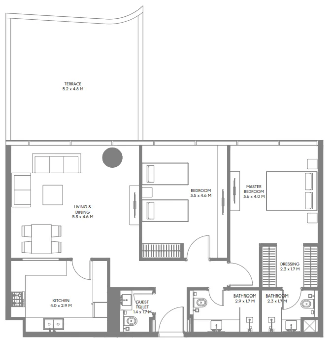 Arada The Gate 3 and 4 floor plan