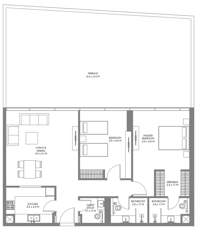 Arada The Gate 3 and 4 floor plan