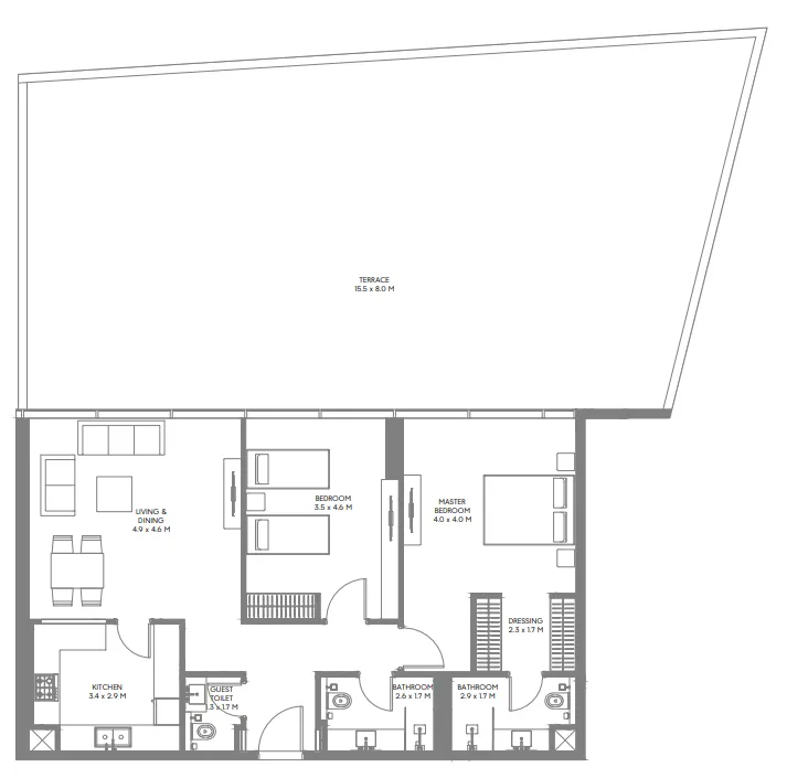 Arada The Gate 3 and 4 floor plan