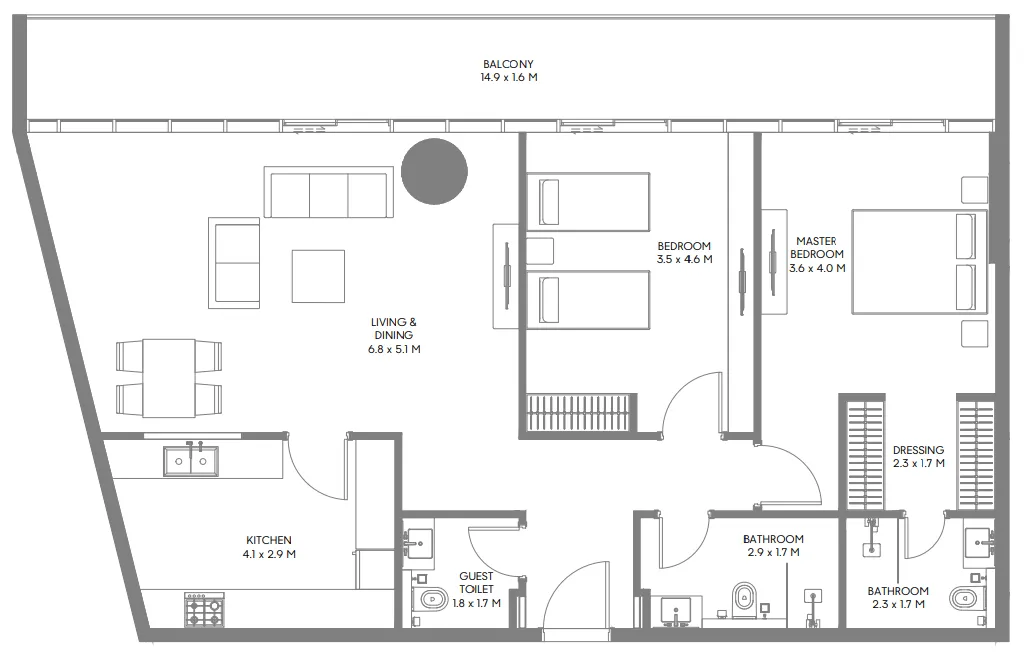Arada The Gate 3 and 4 floor plan