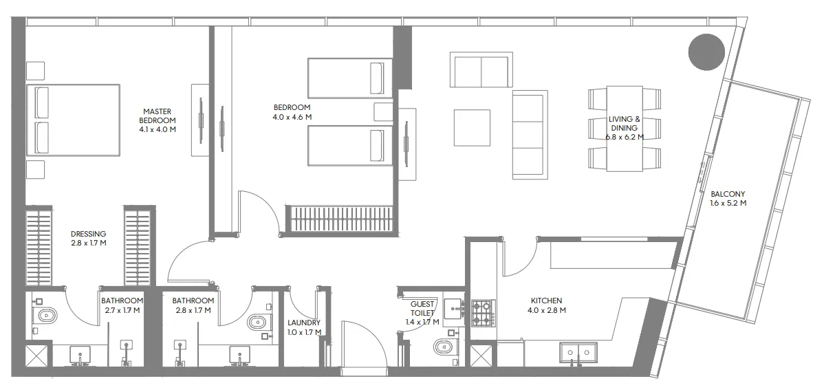 Arada The Gate 3 and 4 floor plan