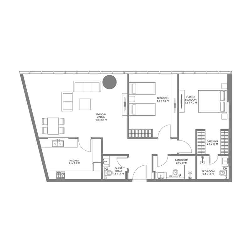 Arada The Gate 3 and 4 floor plan