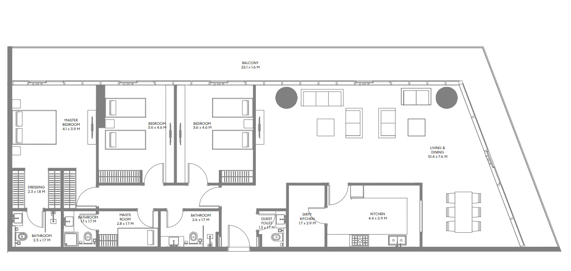 Arada The Gate 3 and 4 floor plan