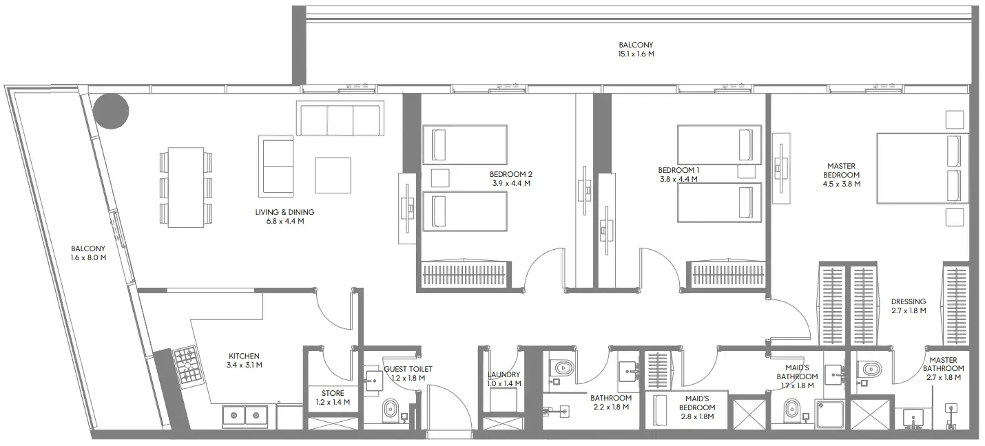 Arada The Gate 3 and 4 floor plan