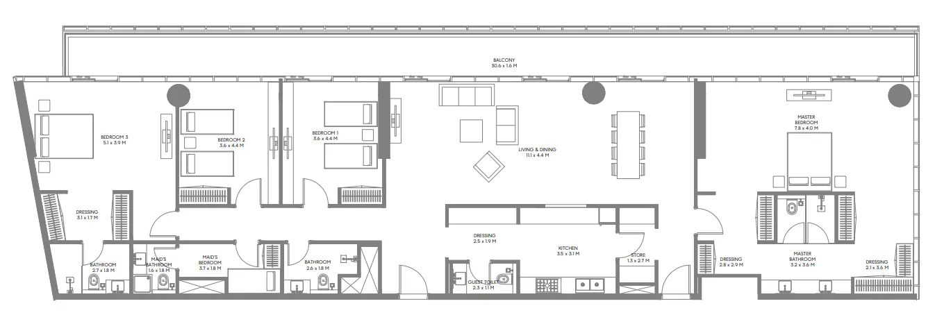 Arada The Gate 3 and 4 floor plan