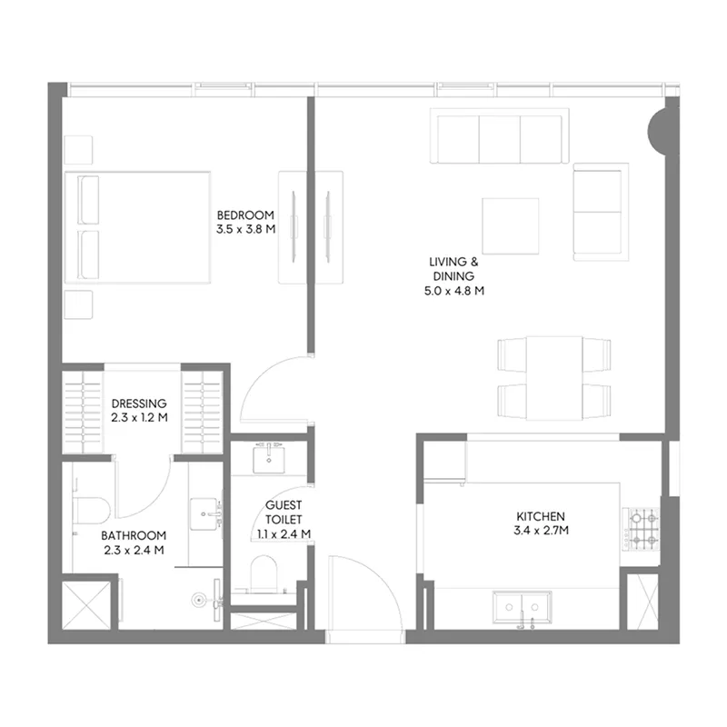 Arada The Gate 5 floor plan
