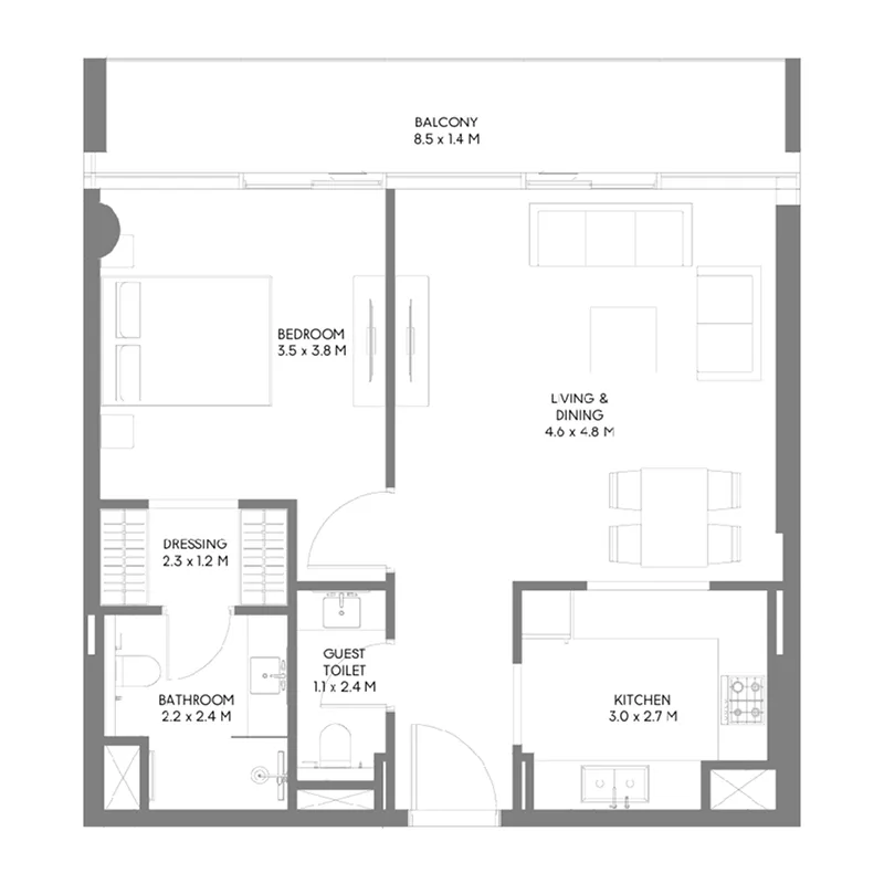 Arada The Gate 5 floor plan