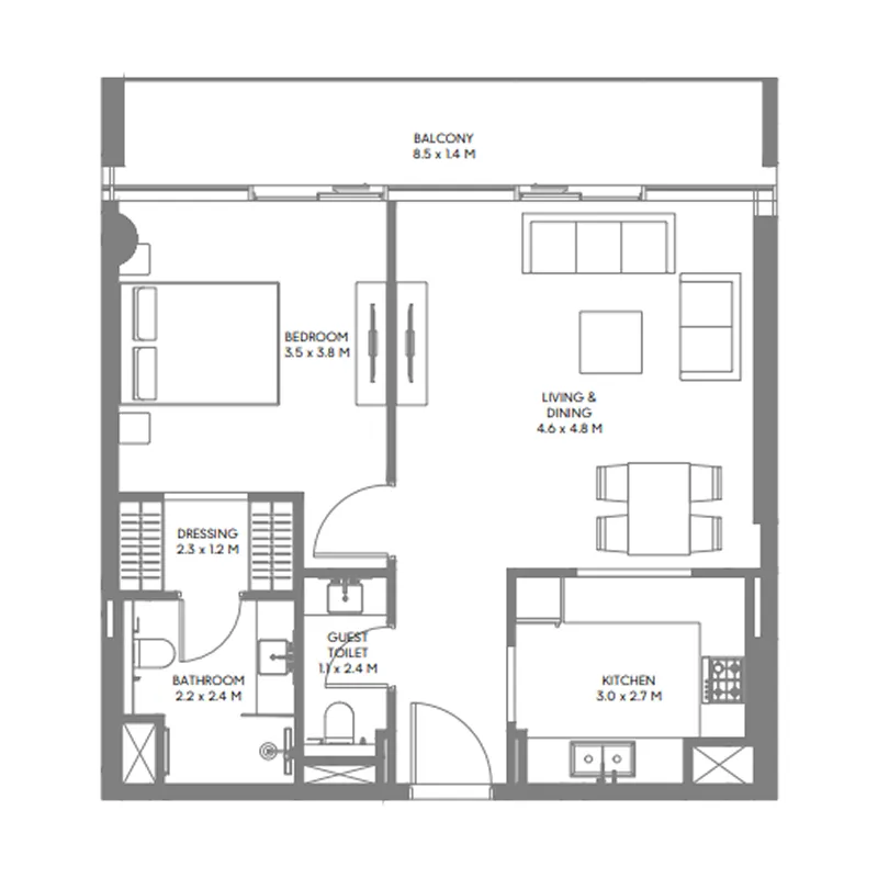 Arada The Gate 5 floor plan
