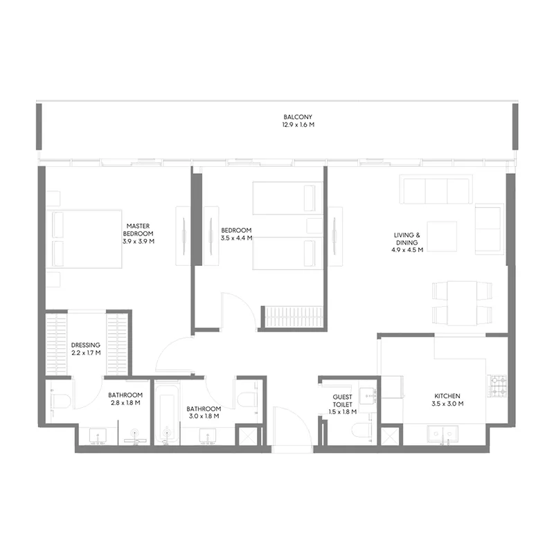 Arada The Gate 5 floor plan