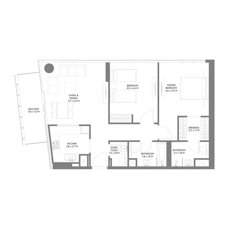 Arada The Gate 5 floor plan