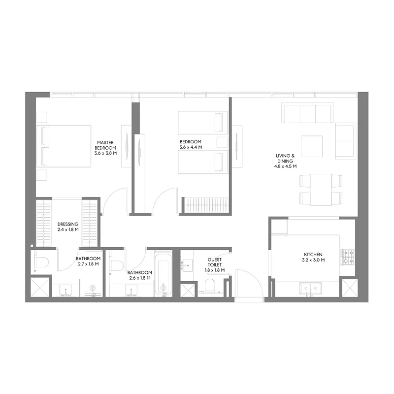 Arada The Gate 5 floor plan
