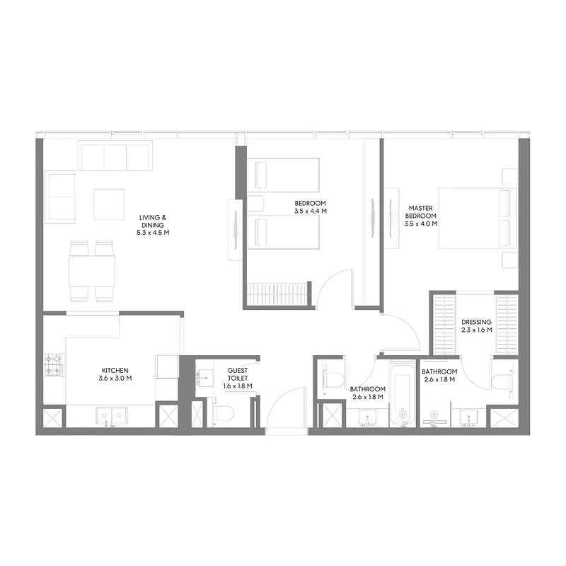 Arada The Gate 5 floor plan
