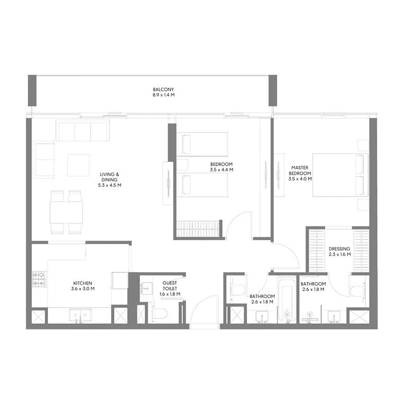 Arada The Gate 5 floor plan