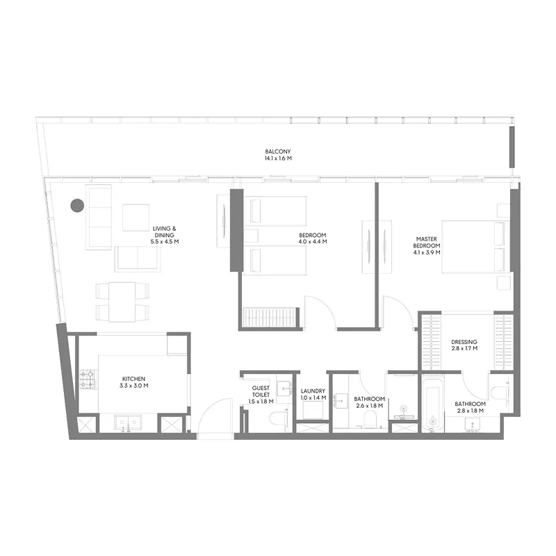 Arada The Gate 5 floor plan
