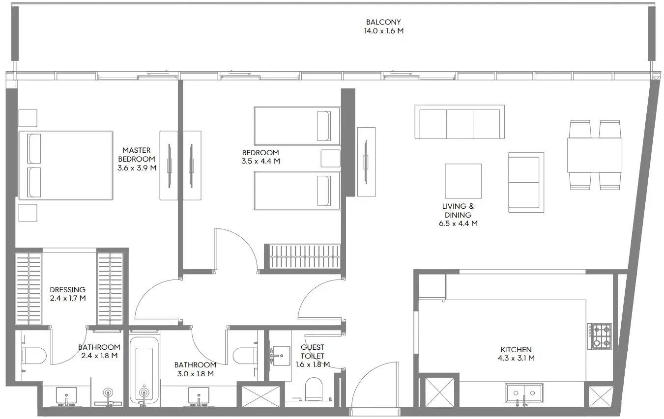 Arada The Gate 5 floor plan