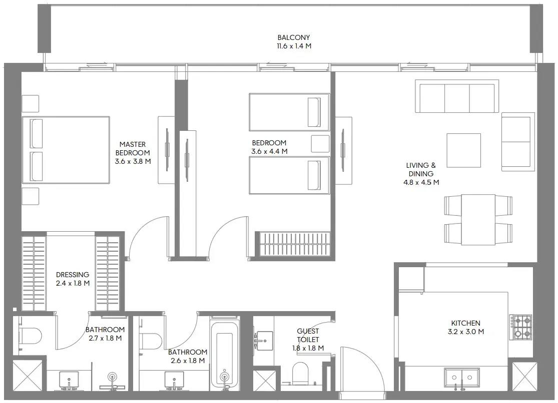 Arada The Gate 5 floor plan