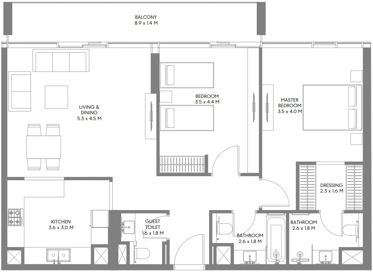 Arada The Gate 5 floor plan