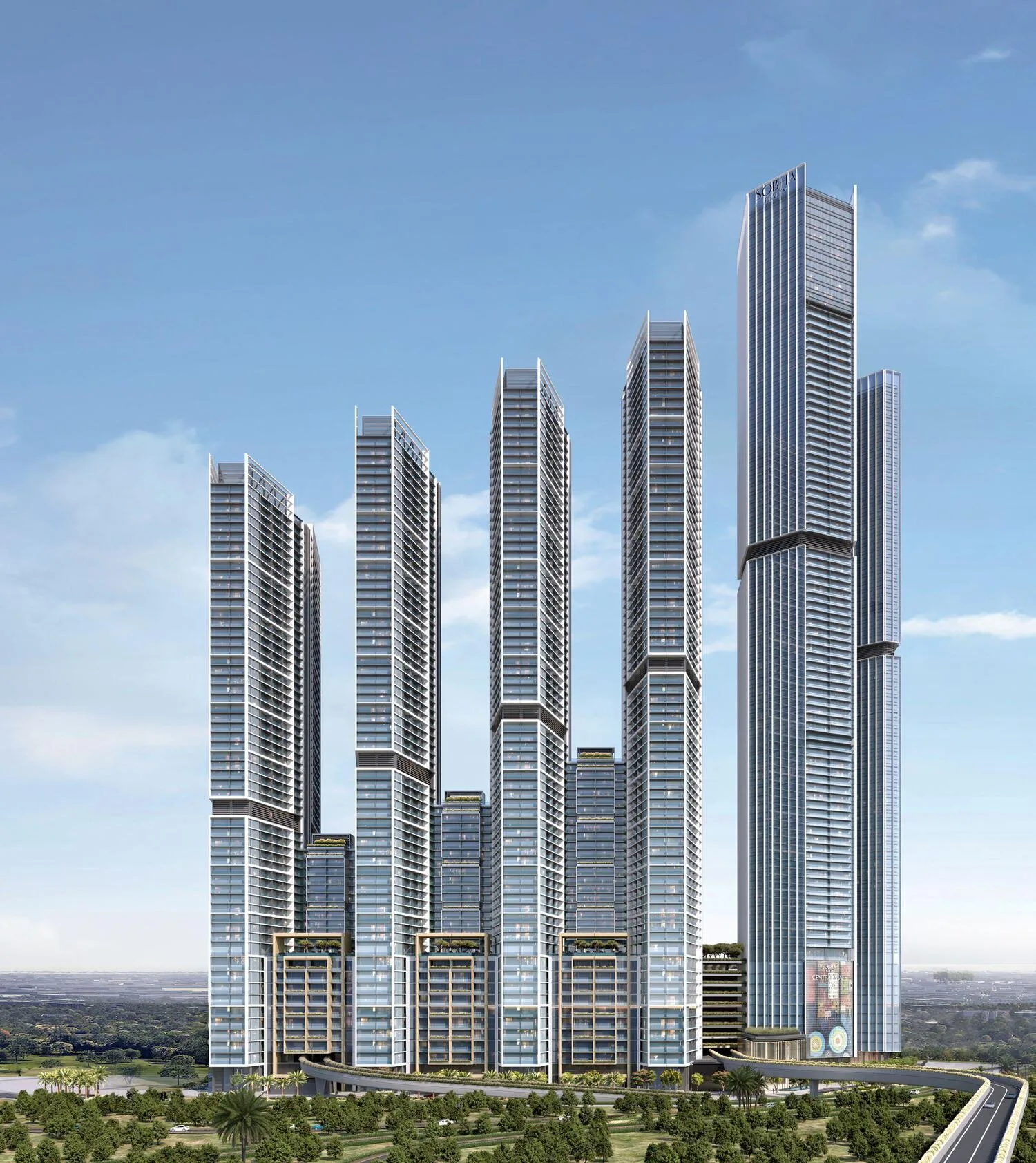 Exterior at The Horizon at Sobha Central in Sobha Central Dubai