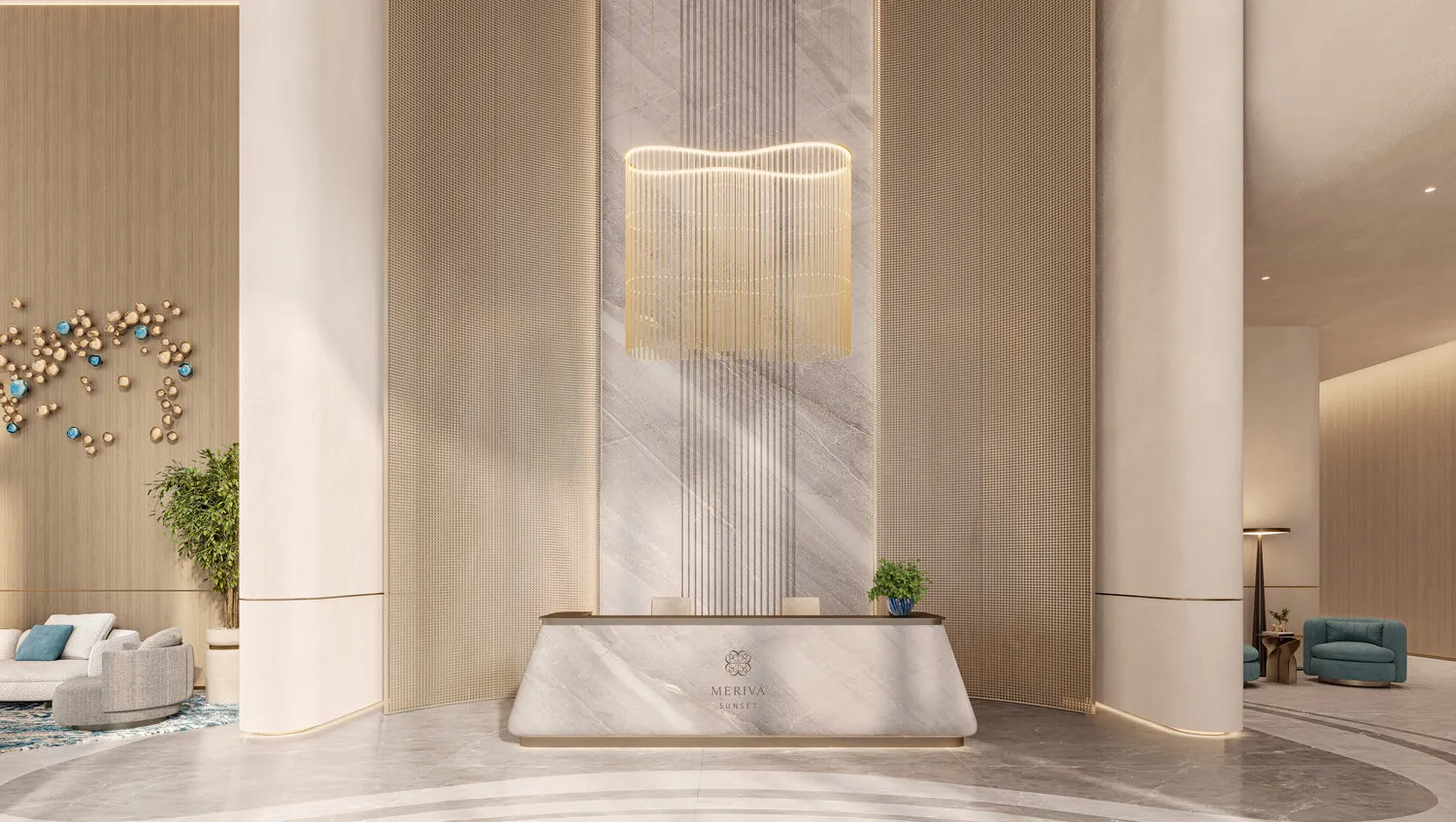 Lobby at The Meriva Collection in Dubai Islands Dubai