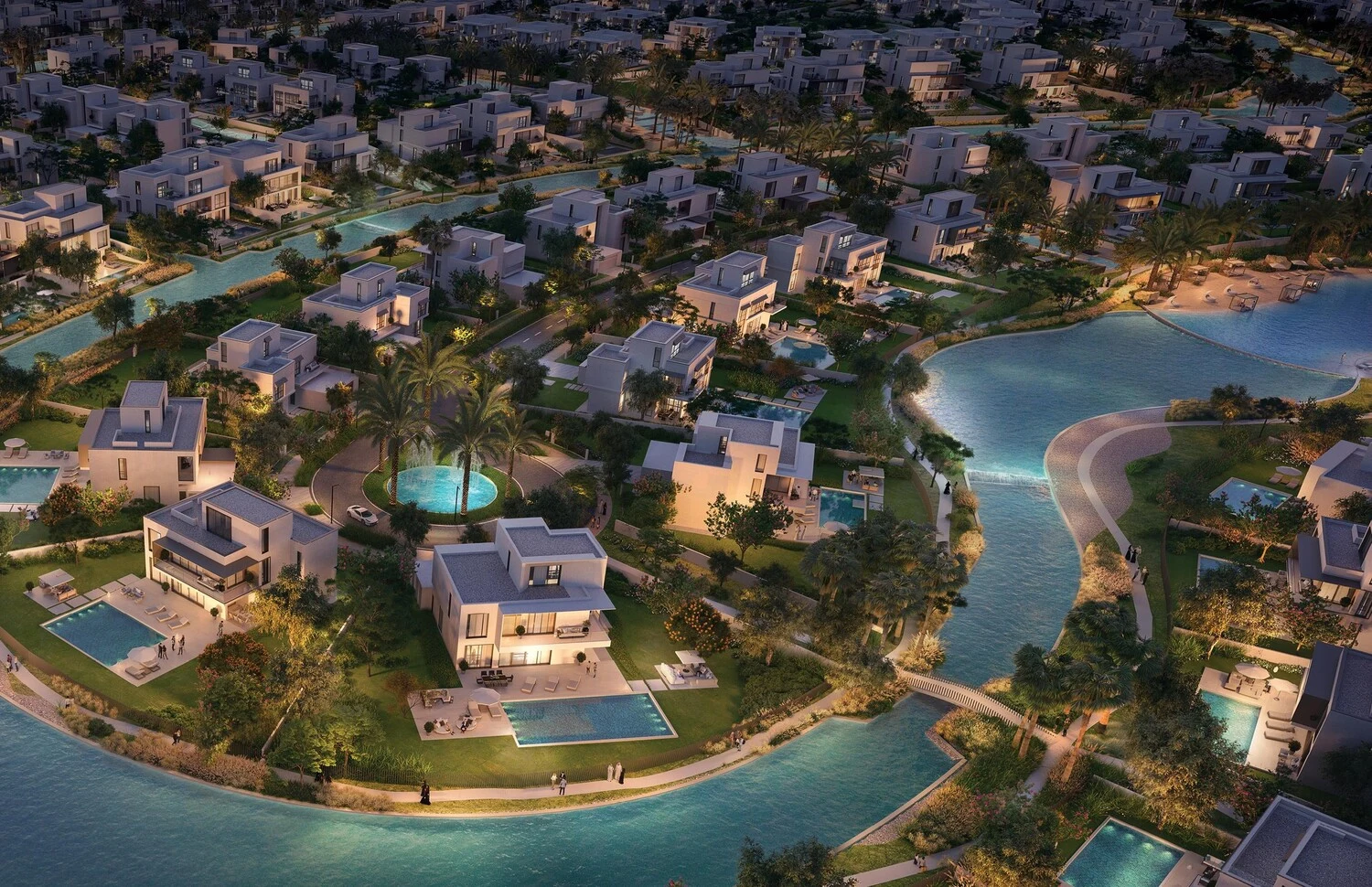 The Oasis Address residences among waterways and parks in Dubai