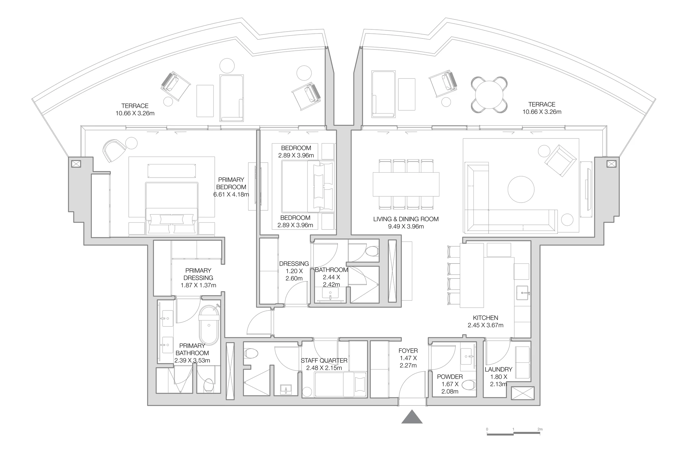 H&H Development The Residences at The Dubai Beach EDITION floor plan