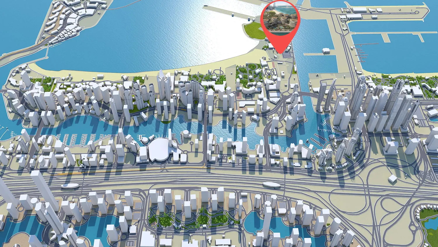 H&H Development The Residences at The Dubai Beach EDITION master plan