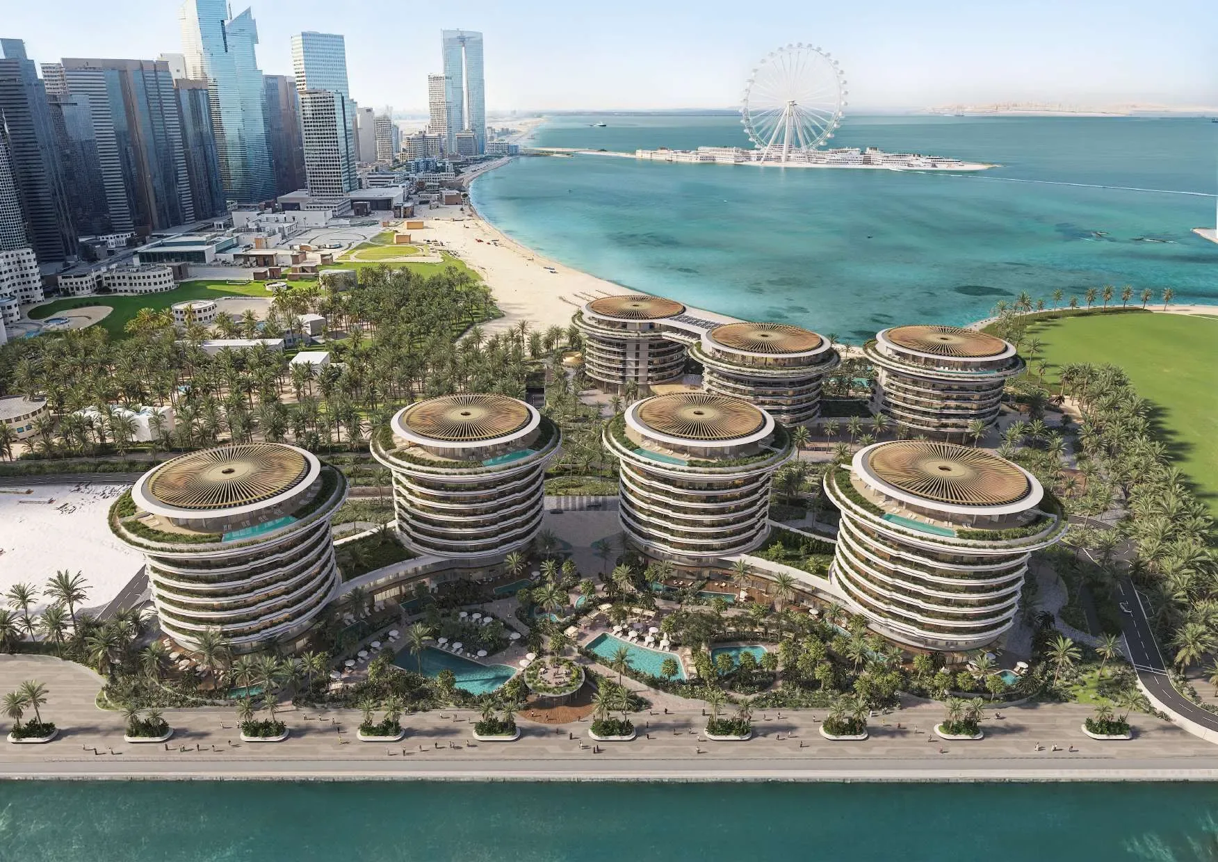 the residences at the dubai beach edition jumeirah beach residence jbr dubai project exterior Exterior at The Residences at The Dubai Beach EDITION in Jumeirah Beach Residence (JBR) Dubai