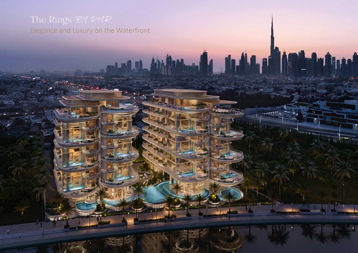 The Rings waterfront residences on Dubai Water Canal in Jumeirah Second
