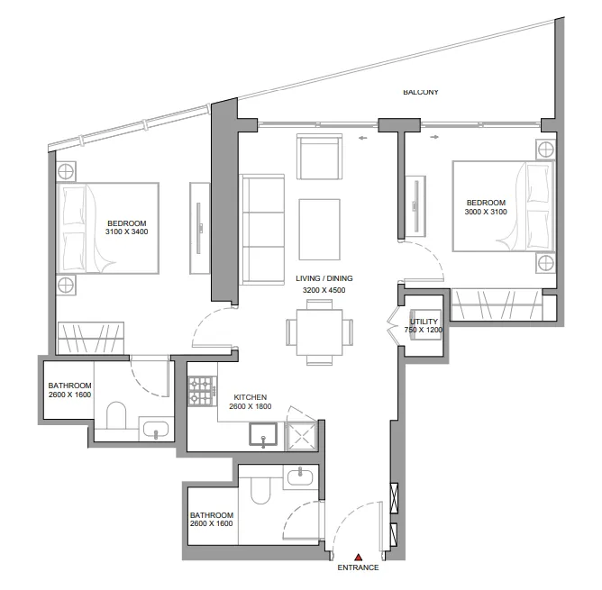 Sobha The Serene at Sobha Central floor plan