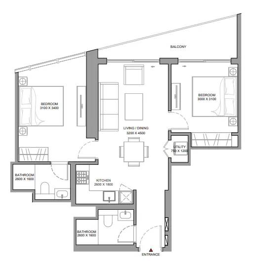 Sobha The Serene at Sobha Central floor plan