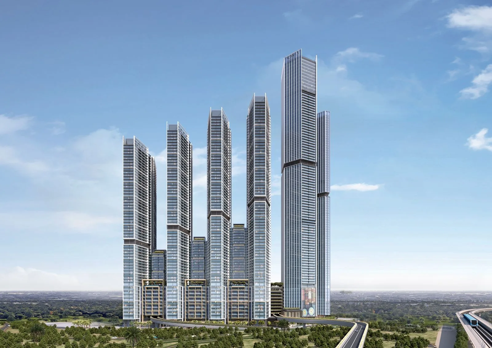 Exterior at The Serene at Sobha Central in Sobha Central Dubai