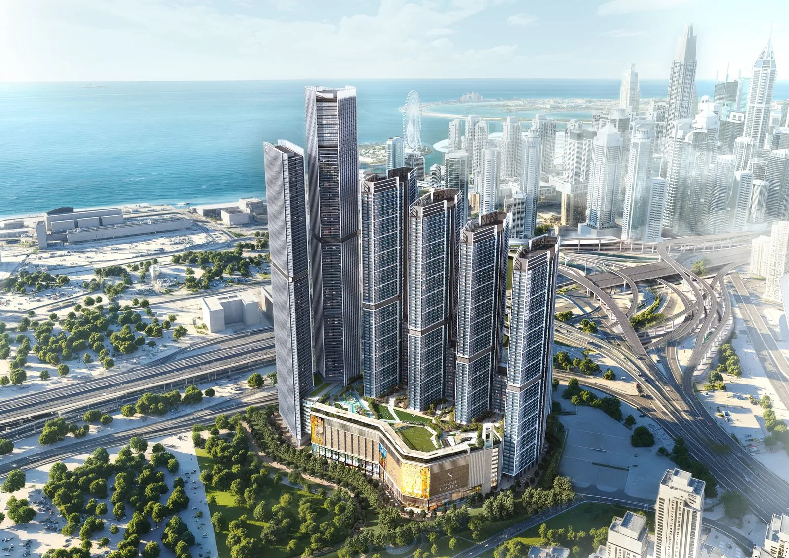 Exterior at The Serene at Sobha Central in Sobha Central Dubai