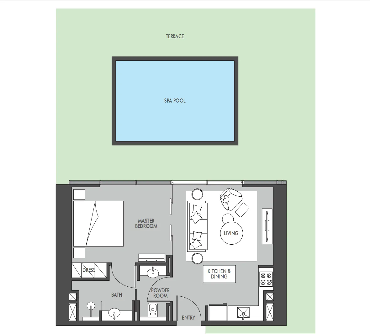 Prestige One Developments The Waterway floor plan