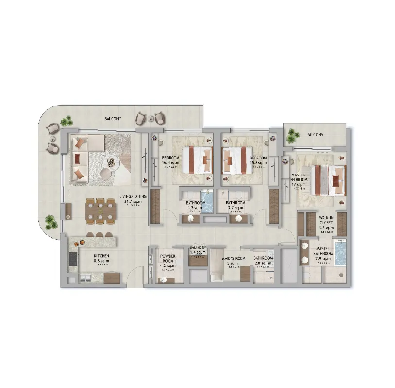 ALDAR The Wilds Residences floor plan