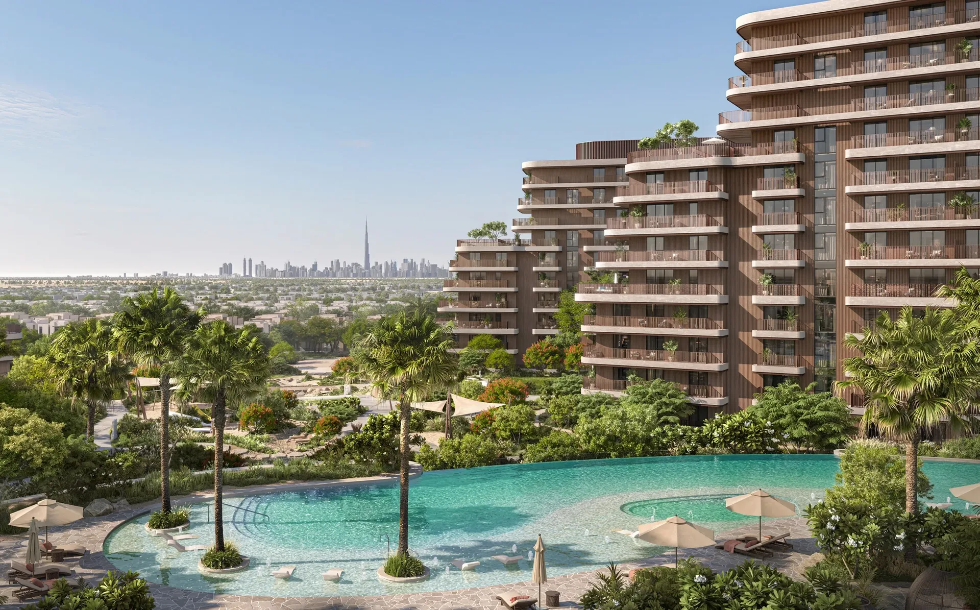 Exterior at The Wilds Residences in Wadi Al Safa 3 Dubai