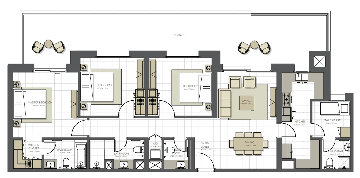 Eagle Hills Topaz Residences floor plan