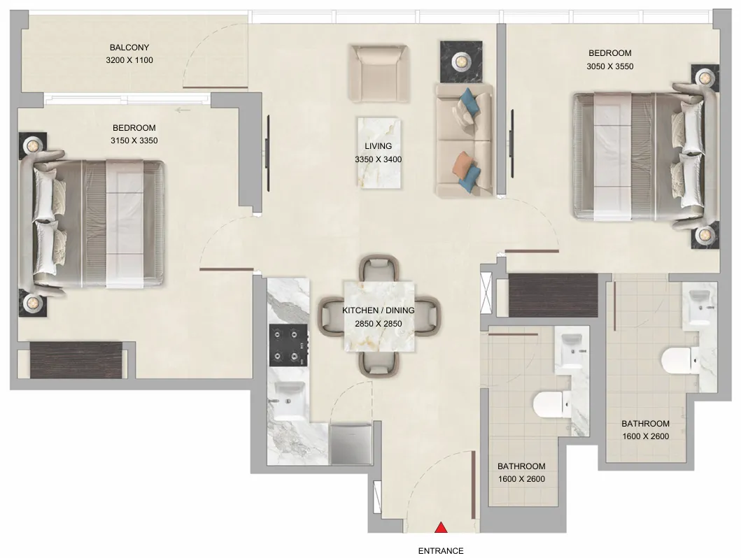 Sobha Tranquil Beach Residences floor plan